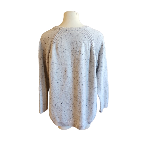 eight eight eight Specked Wool Blend Knit 3/4 Sleeve Pullover Sweater Size XL - Picture 2 of 8